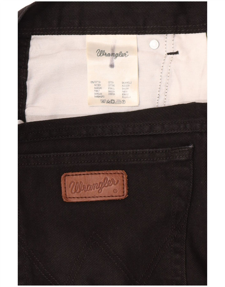 Męskie jeansy Wrangler o prostym kroju W36 L32, czarne, bawełniane