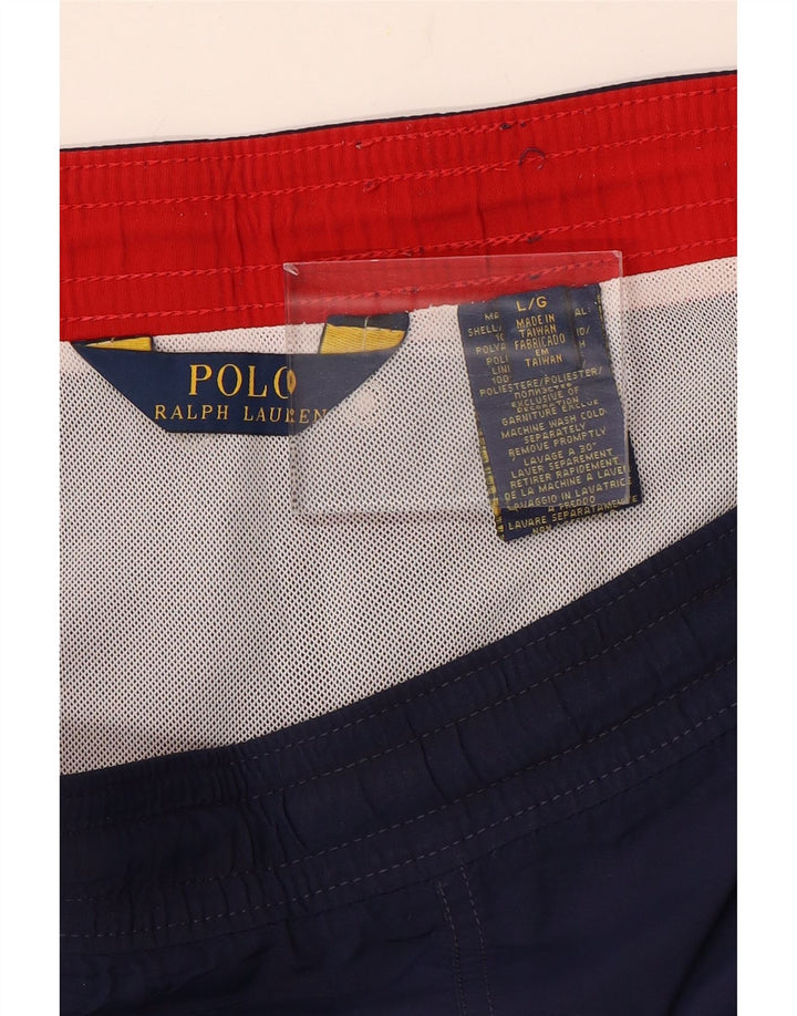 Męskie spodenki kąpielowe POLO RALPH LAUREN, duże, granatowe, nylonowe