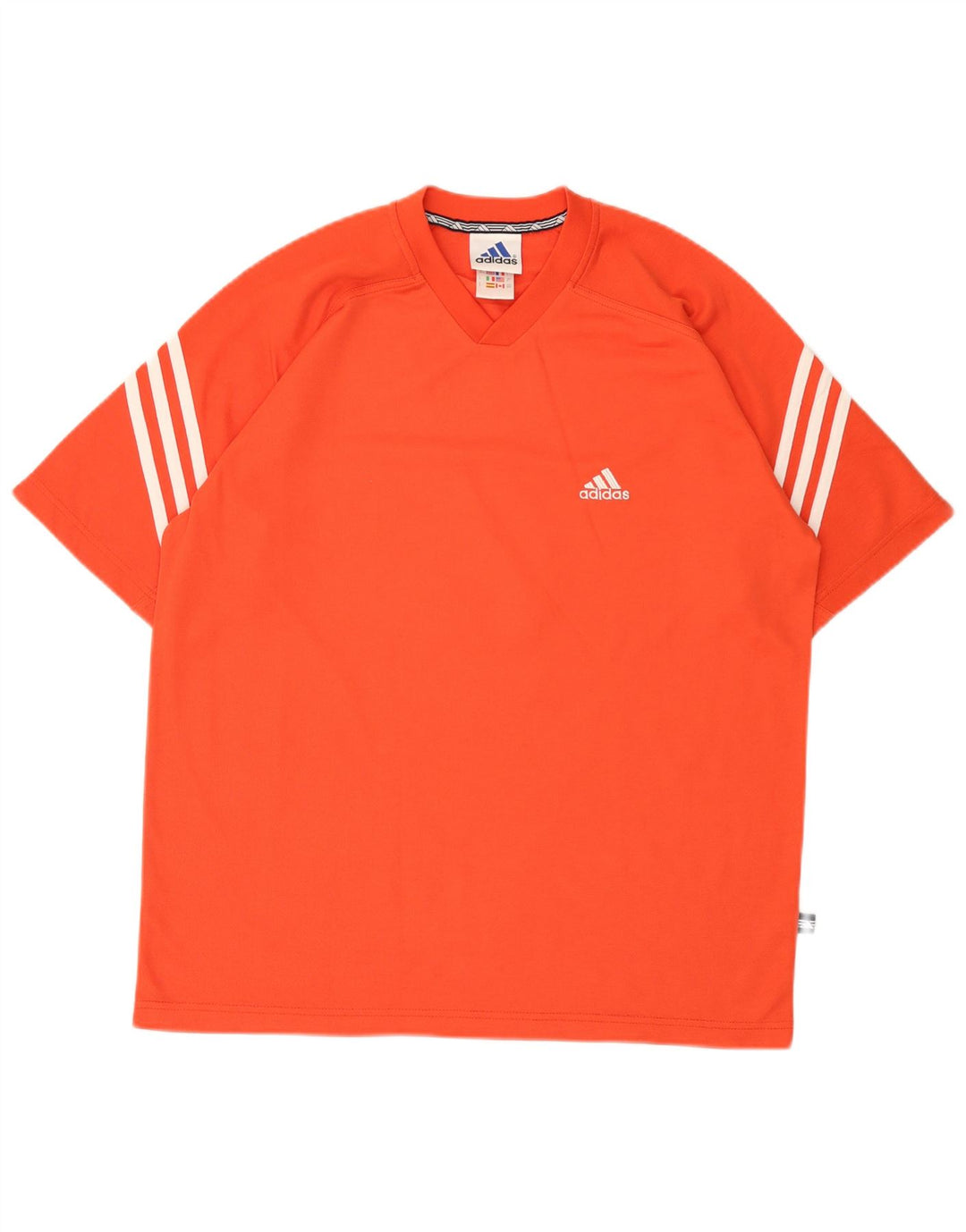 Męska koszulka graficzna Adidas Top UK 40/42 Średni pomarańczowy poliester