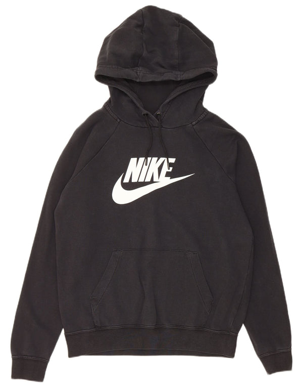 Męski sweter z kapturem Nike z grafiką, mały, czarny, bawełniany