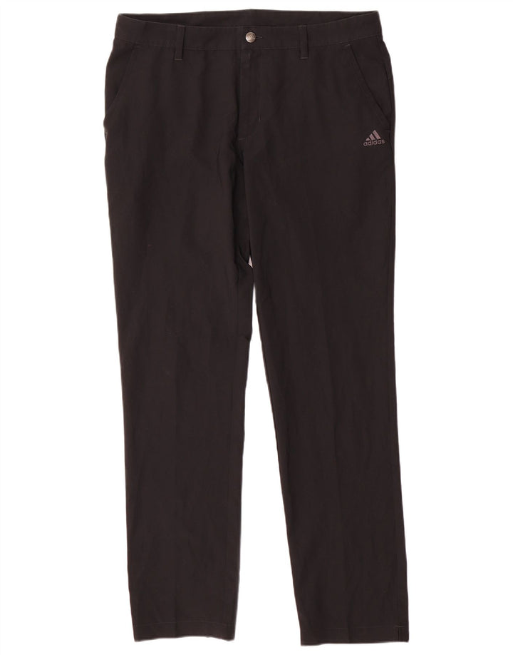 Męskie spodnie Chino Adidas Slim W34 L32 Czarny poliester