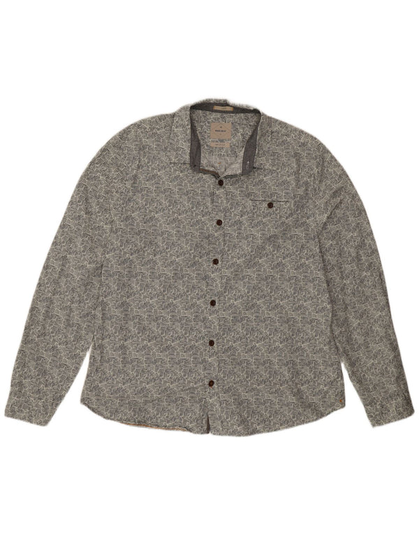 Koszula męska slim fit White Stuff 2XL, niebieska, geometryczna bawełna