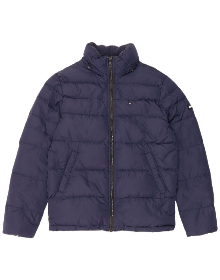 Męska ocieplana kurtka Tommy Hilfiger UK 38 Średni granatowy nylon