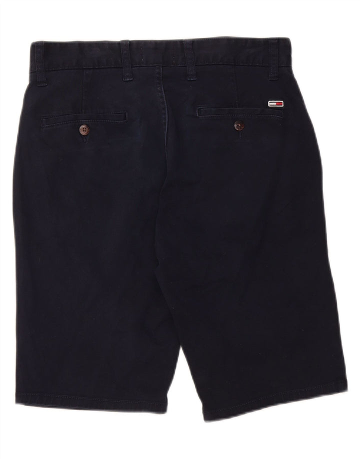 Męskie spodenki chino TOMMY HILFIGER W28 małe, granatowe, bawełniane