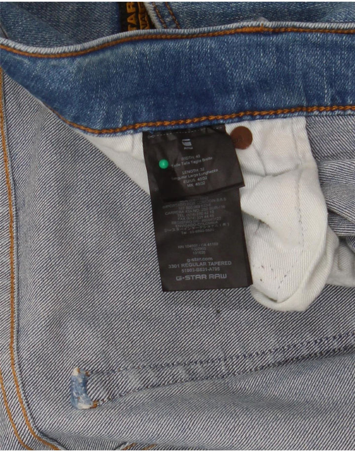 Męskie jeansy G-Star 3301 Slim W40 L32 Niebieskie