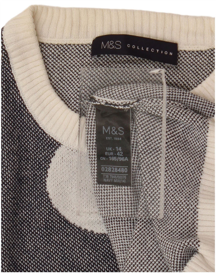 Sweter damski Marks & Spencer z okrągłym dekoltem, UK 14, średni granatowy