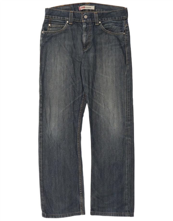 Męskie jeansy Levi's 506 o standardowym kroju W33 L31 Niebieskie