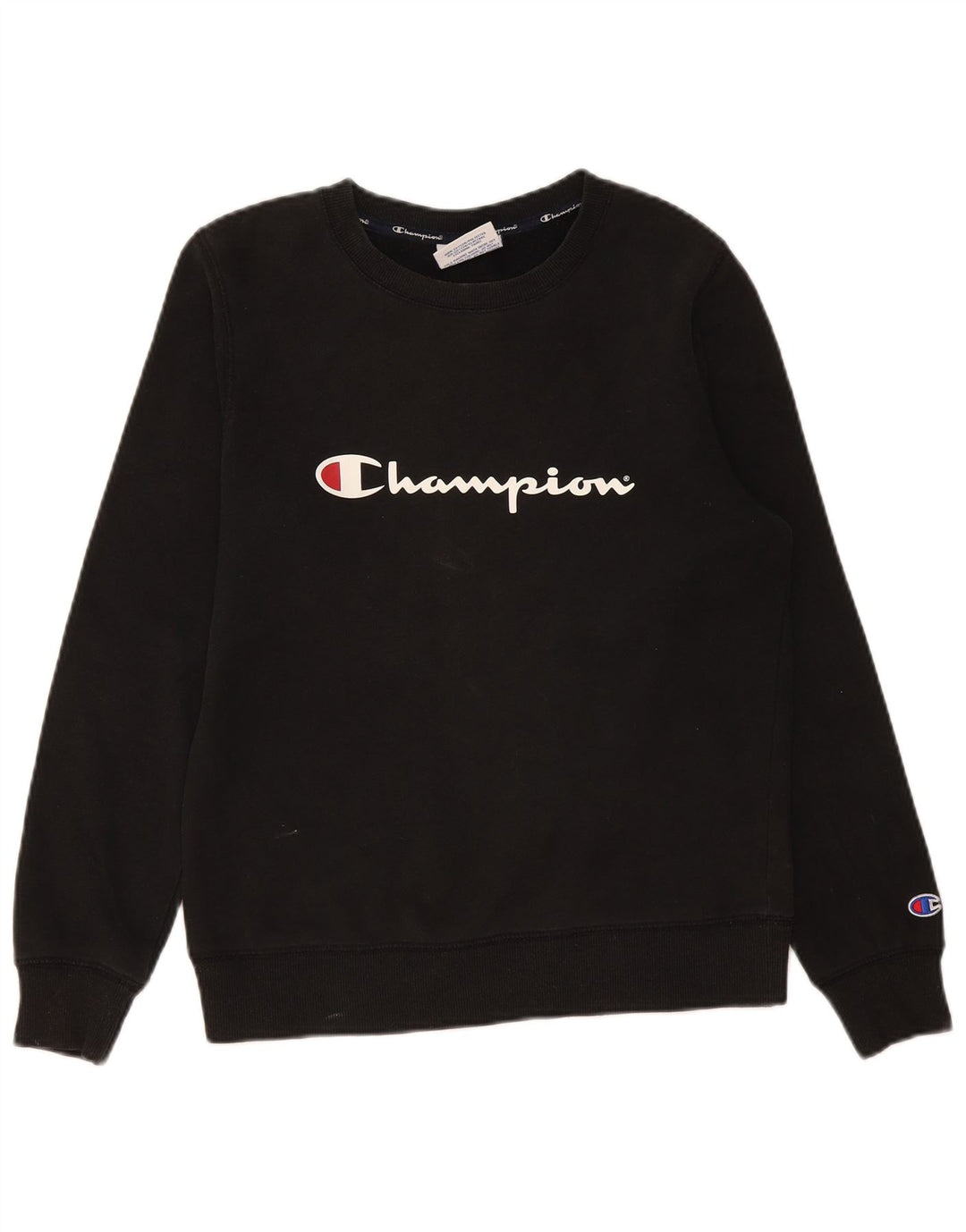 Męski sweter z grafiką Champion, mały, czarny, bawełniany