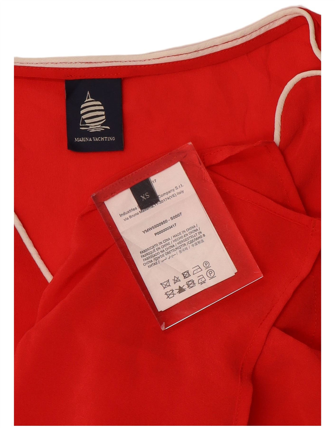 Damska bluzka oversize Marina Yachting UK 6 XS, czerwona jedwabna