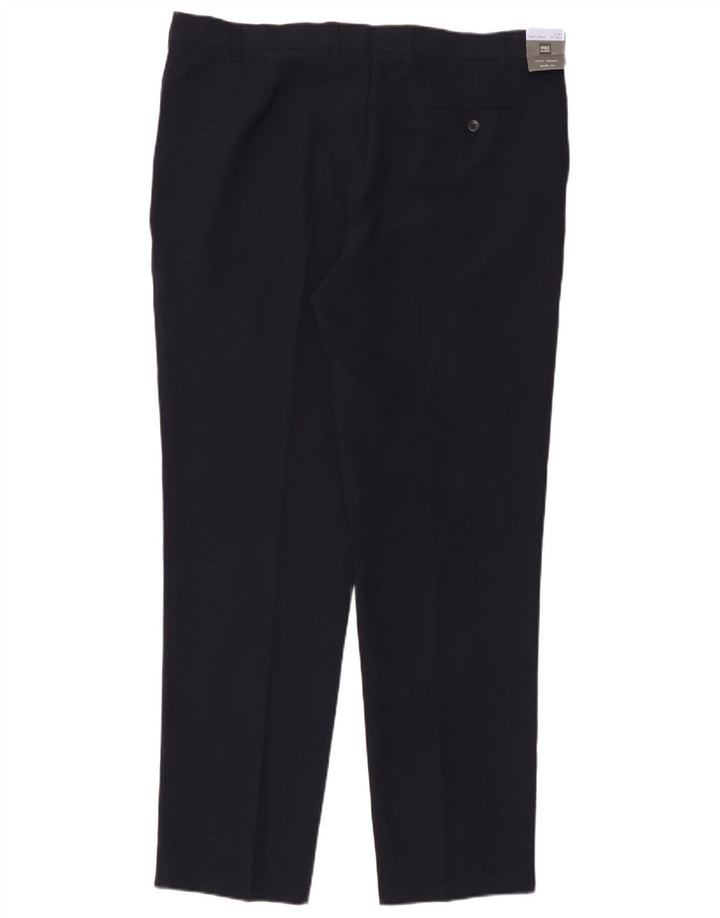 Męskie spodnie Chino Marks & Spencer W40 L33 Granatowy poliester