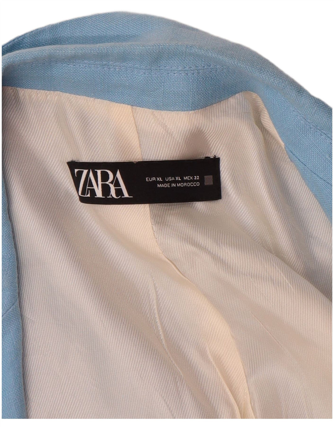 Kurtka damska Zara Open Blazer UK 18 XL niebieska