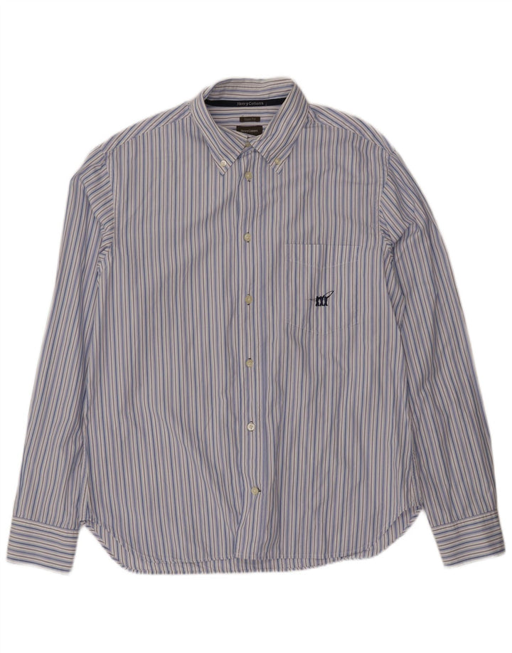 Koszula męska Henry Cottons o dopasowanym kroju, rozmiar 42, duże niebieskie prążki