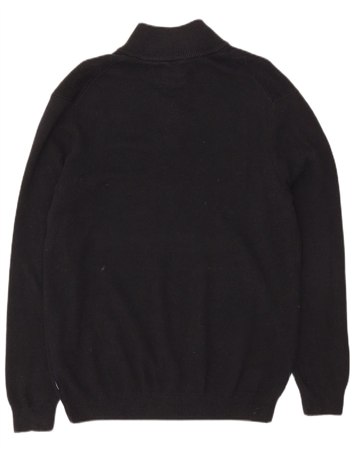 Męski sweter z zamkiem błyskawicznym Superdry, duży, czarny, bawełniany