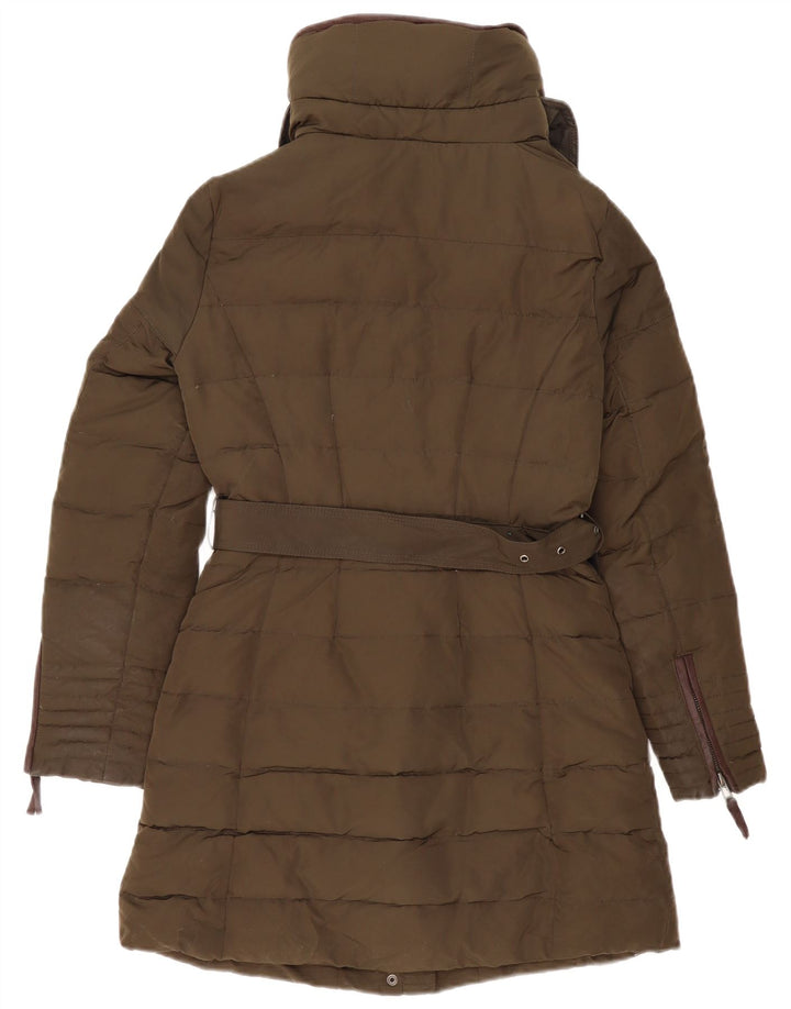 Ocieplany płaszcz damski Zara UK 10, mały, khaki, akryl