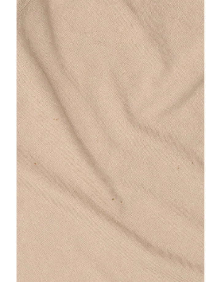 Damski sweter o regularnym kroju Massimo Dutti UK 12 Średni Beżowy Jedwab