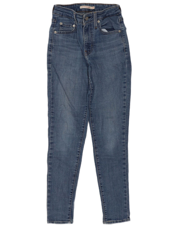 Damskie jeansy Levi's 721 z wysokim stanem W25 L28 Niebieska bawełna