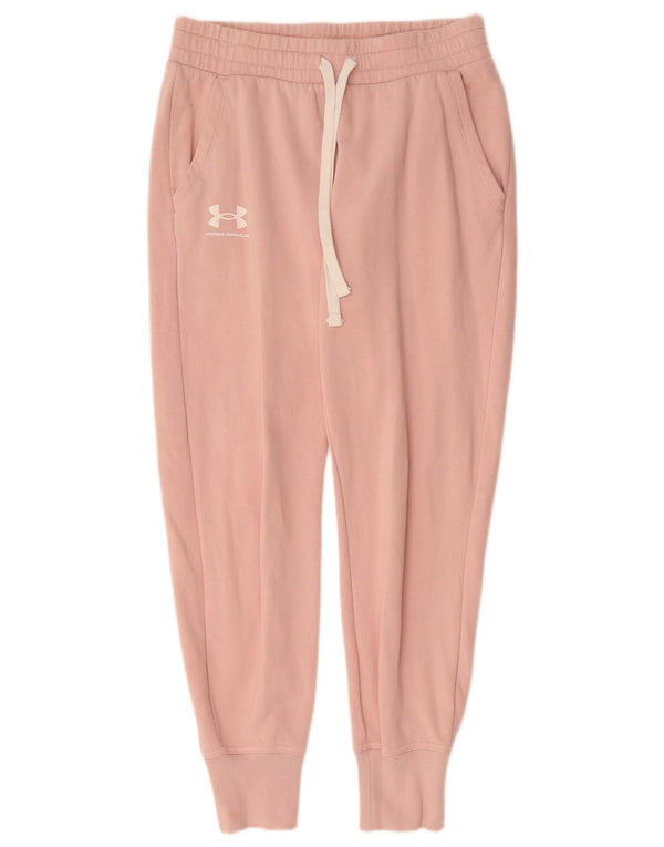 Damskie spodnie dresowe UNDER ARMOUR Joggers UK 8 Small Pink Cotton