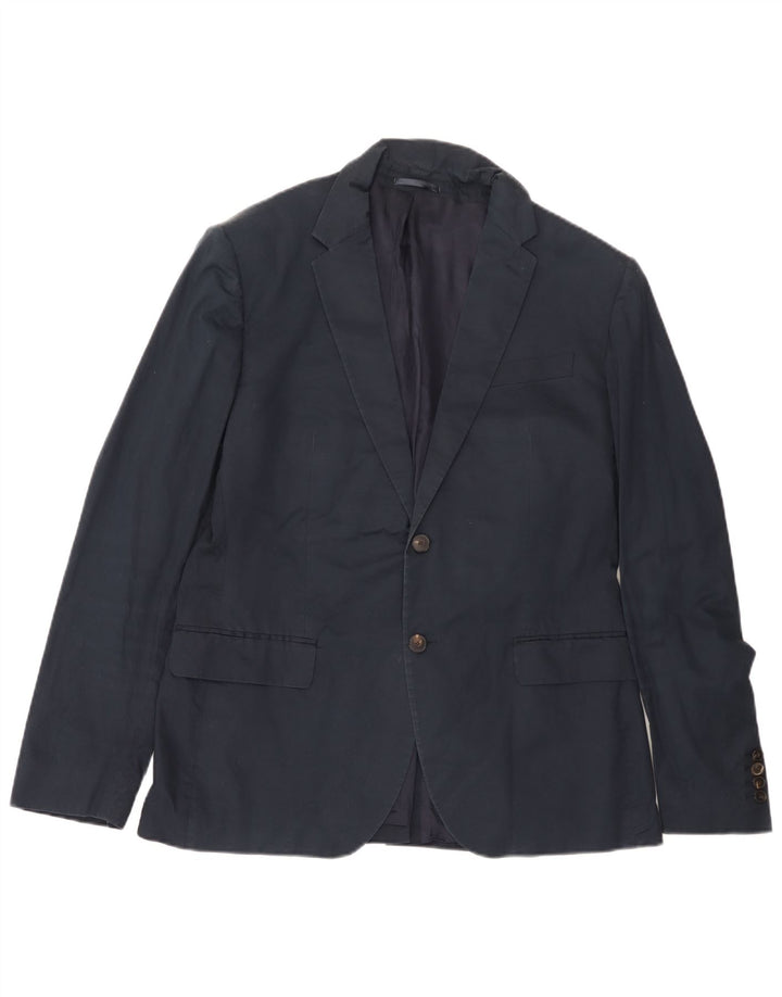 Męska marynarka zapinana na 2 guziki Reiss UK 42 XL, granatowa, bawełniana
