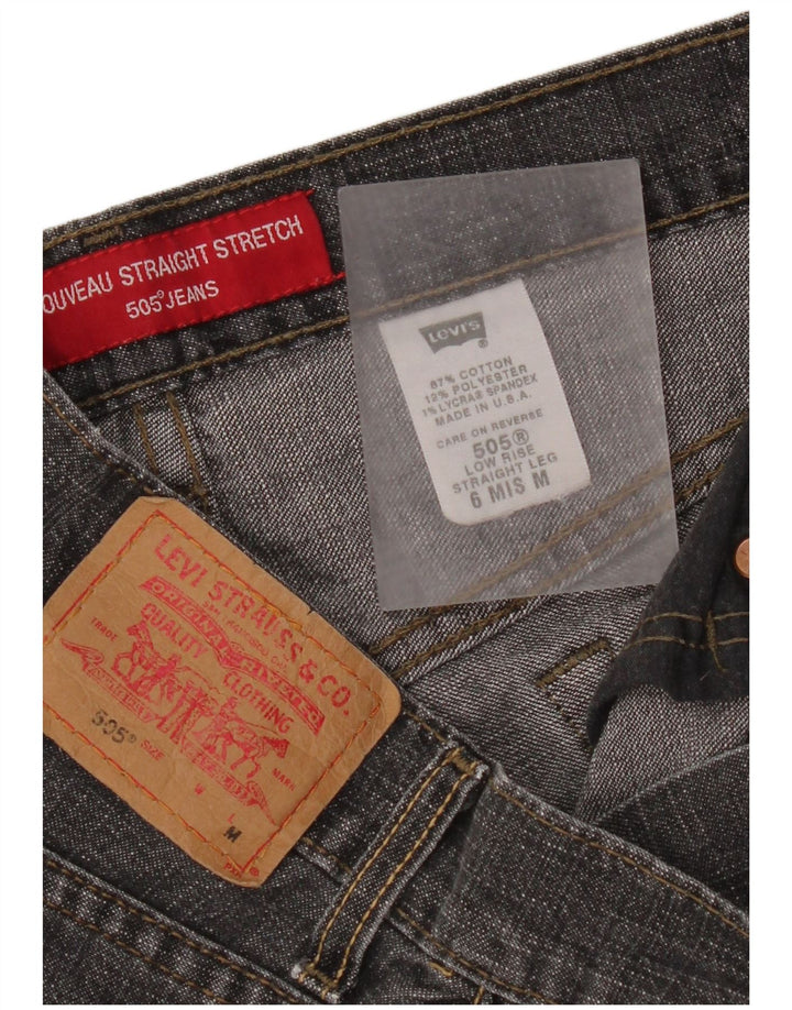 Damskie dżinsy Levi's 505 w trudnej sytuacji US 6 Medium W30 L32 Szare