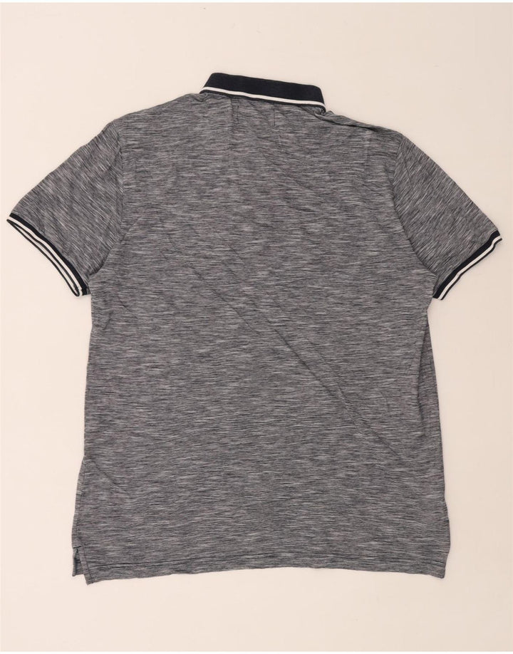Męska koszulka polo PENGUIN XL, szara, bawełniana w plamki