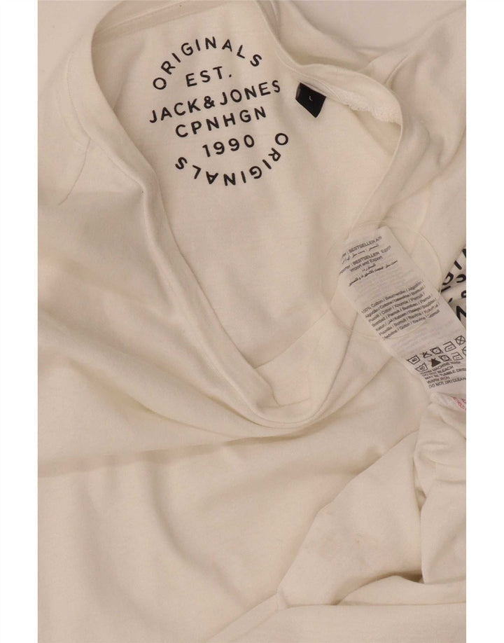 T-shirt męski Jack & Jones, duży, biały, bawełniany