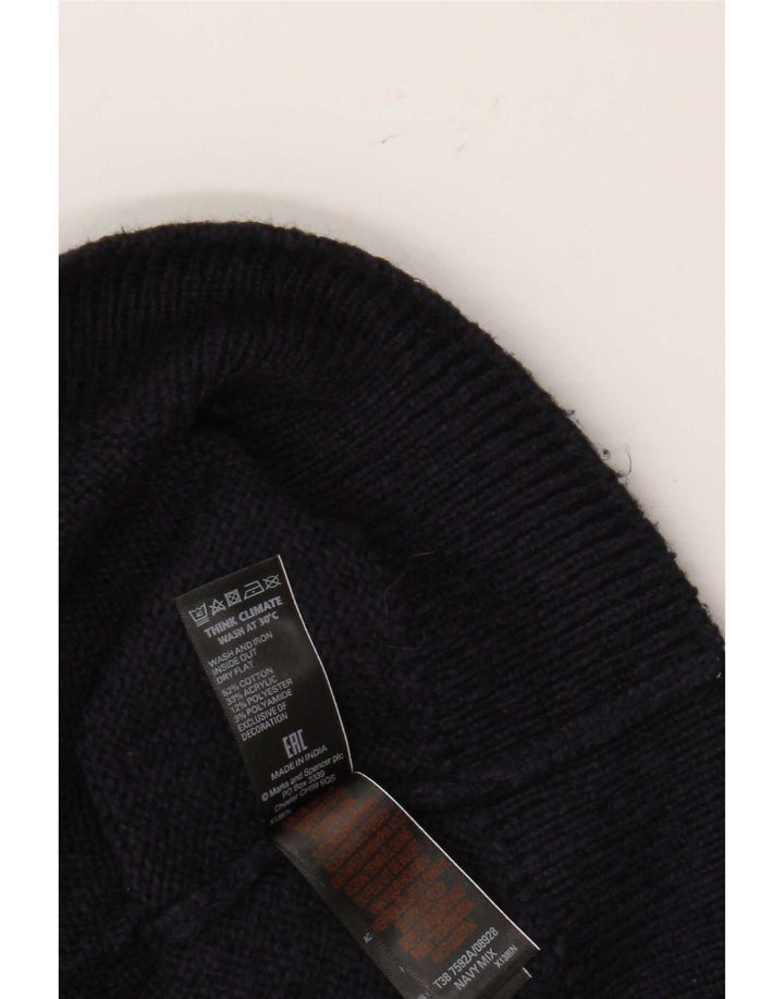 Marks & Spencer Damski sweter z golfem UK 12, średni granatowy