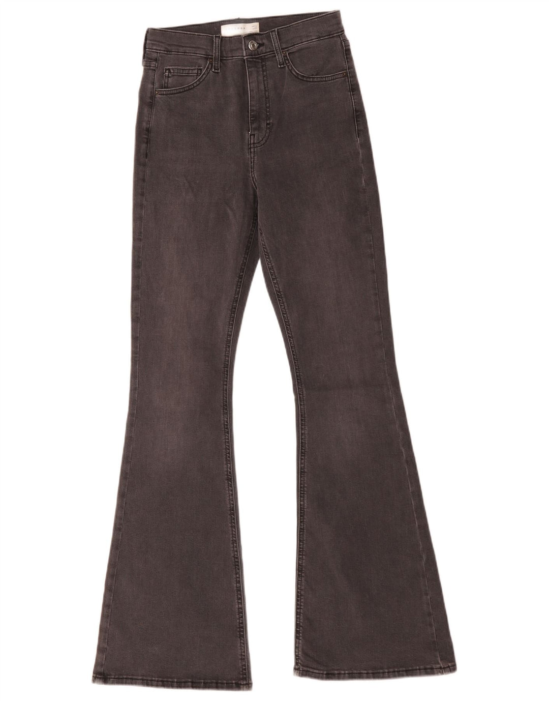 Damskie jeansy Topshop Jamie Flared W28 L32 Szara bawełna