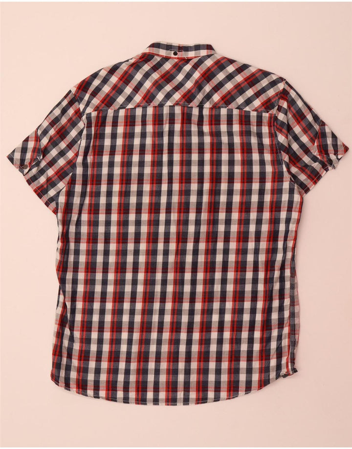 JACK & JONES Mens Workwear Short Sleeve Shirt XL Multicoloured Check
