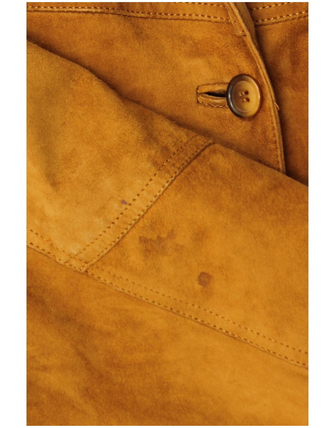 Zamszowa kurtka damska VINTAGE UK 18 XL, brązowa skóra