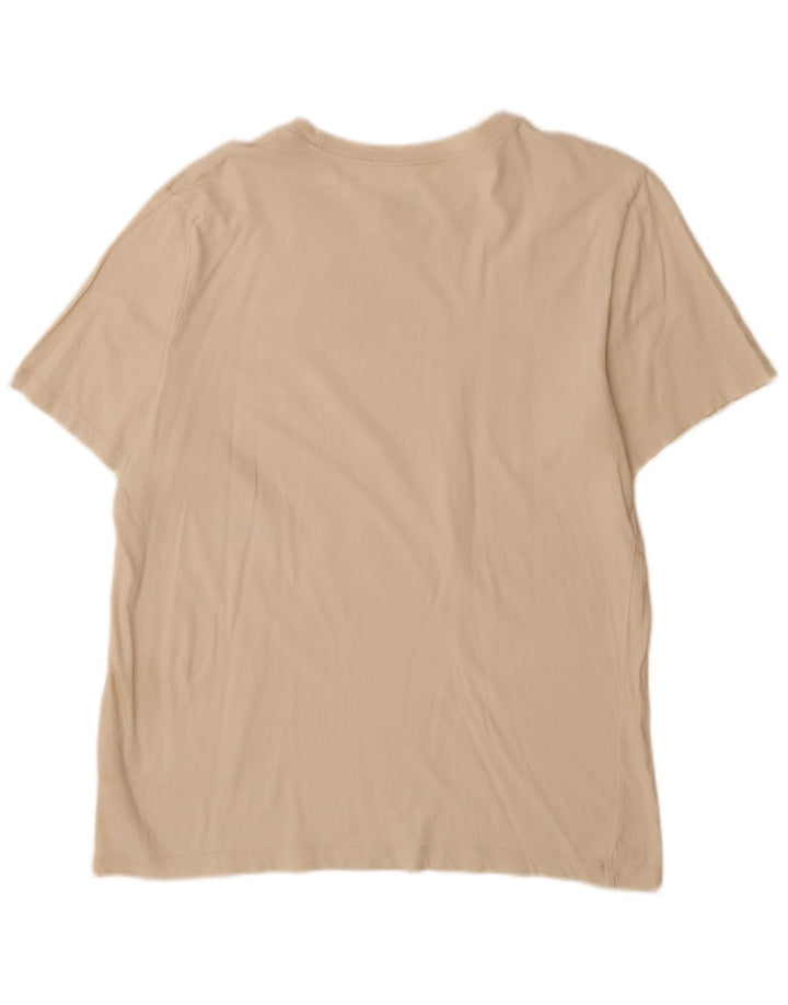 Męski T-shirt z grafiką Nike, duży, bawełniany w kolorze złamanej bieli