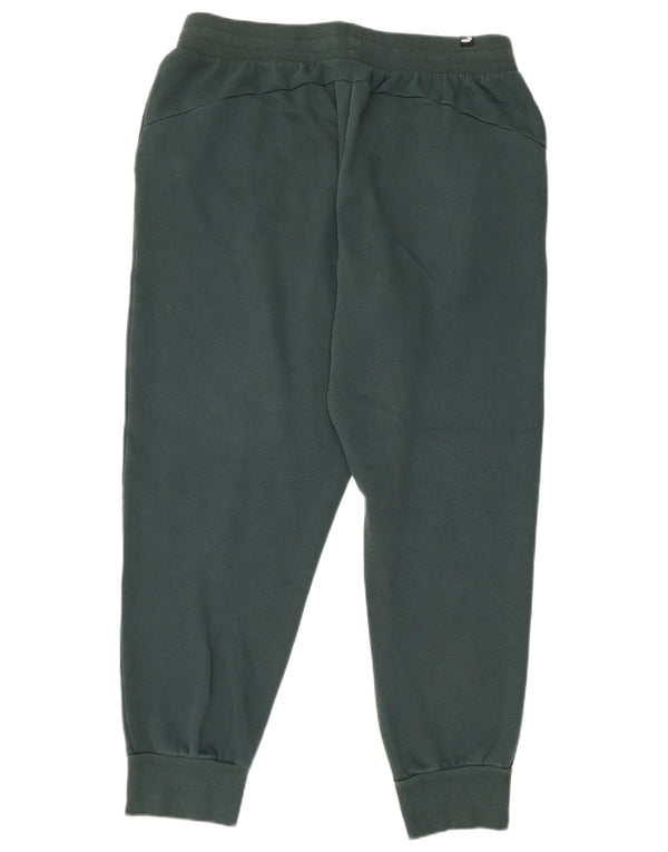 Damskie spodnie dresowe PUMA Joggers UK 16, duże, zielone, bawełniane