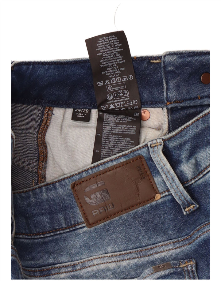 Damskie jeansy skinny G-Star W24 L24 Niebieskie bawełniane