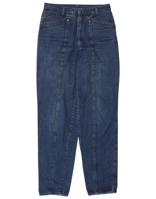 POP 84 Damskie zwężane dżinsy z wysokim stanem IT 48 XL W34 L32 Niebieska bawełna