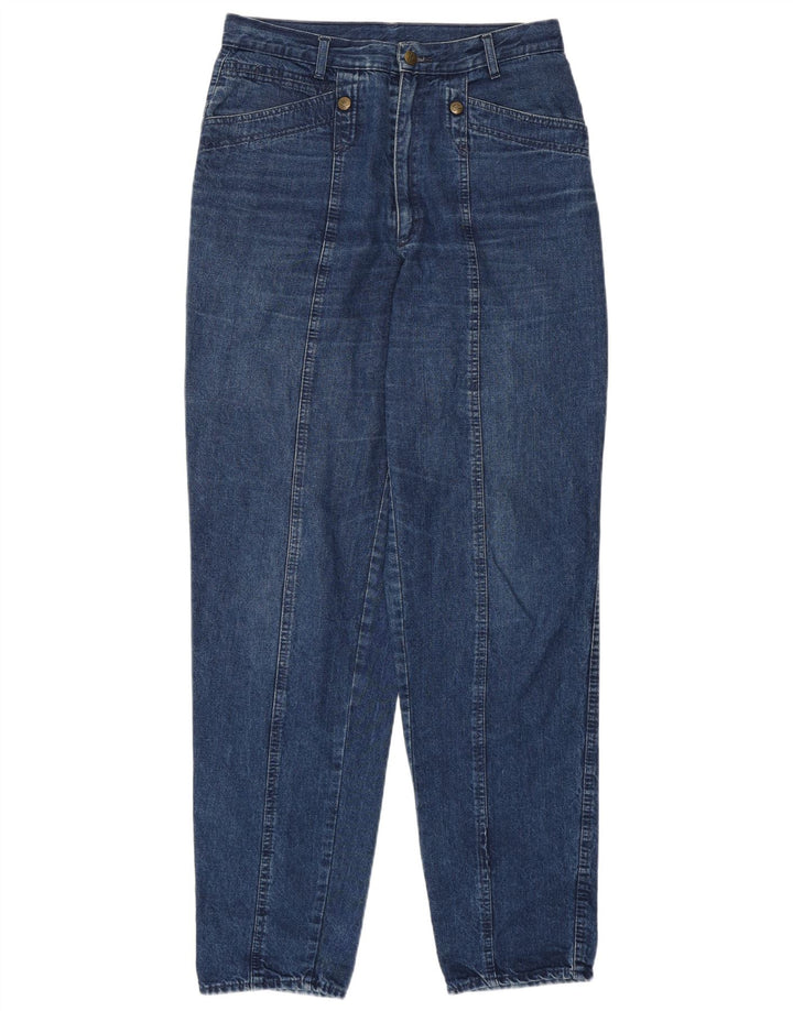 POP 84 Damskie zwężane dżinsy z wysokim stanem IT 48 XL W34 L32 Niebieska bawełna