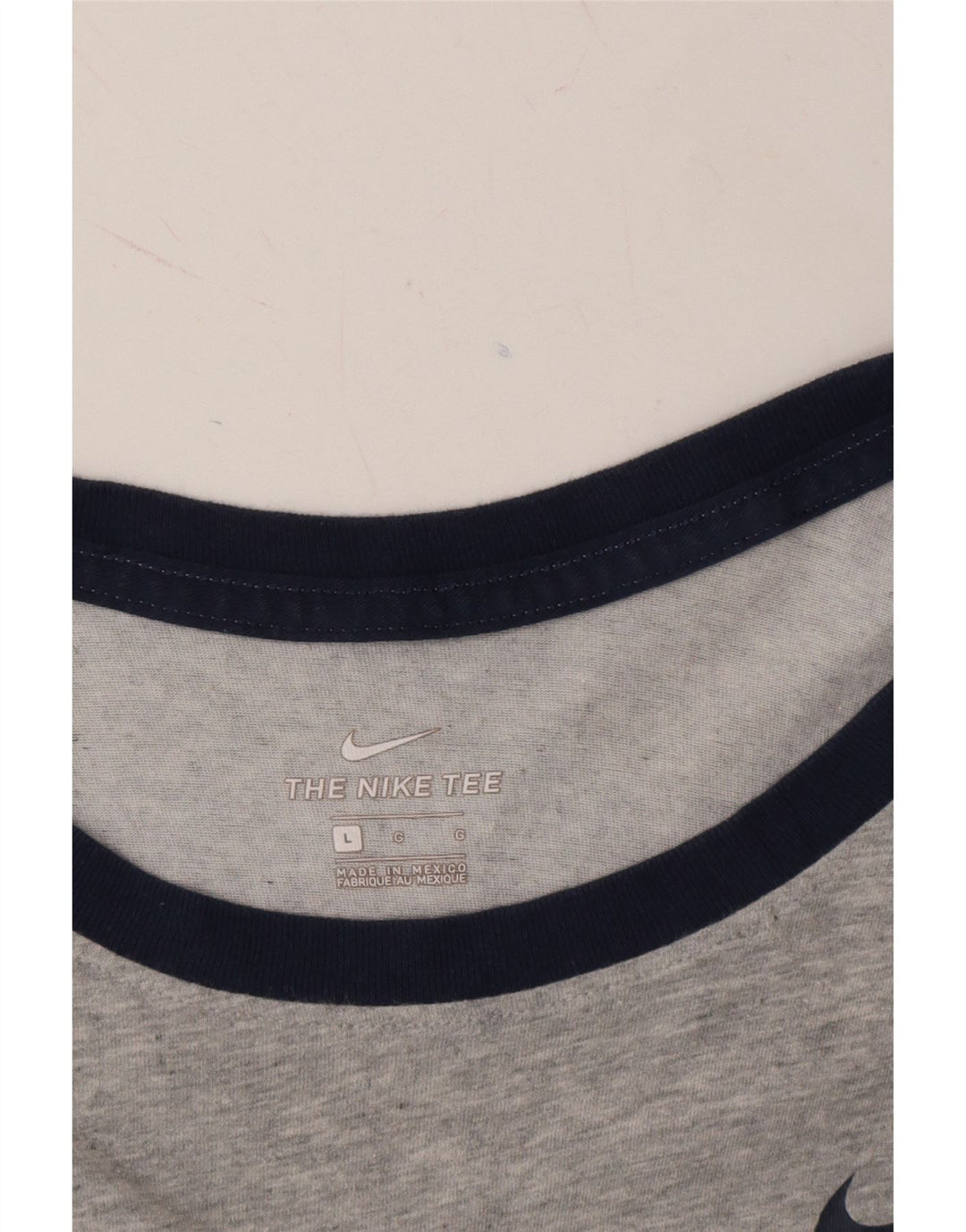 NIKE Boys Top Long Sleeve 12-13 Years Large Grey Colourblock Cotton Vintage Nike and Second-Hand Nike from Messina Hembry 
