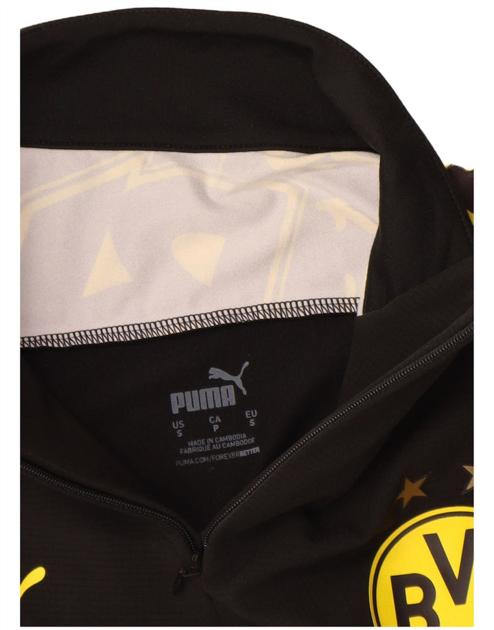 Męski dres Puma BVB Dortmund z grafiką i zamkiem pod szyją, mały czarny