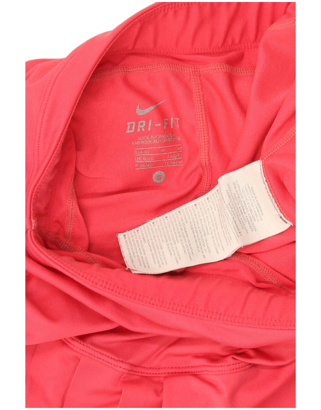 Damska spódnica tenisowa Nike Dri Fit UK 8/10, mała, czerwona, poliester