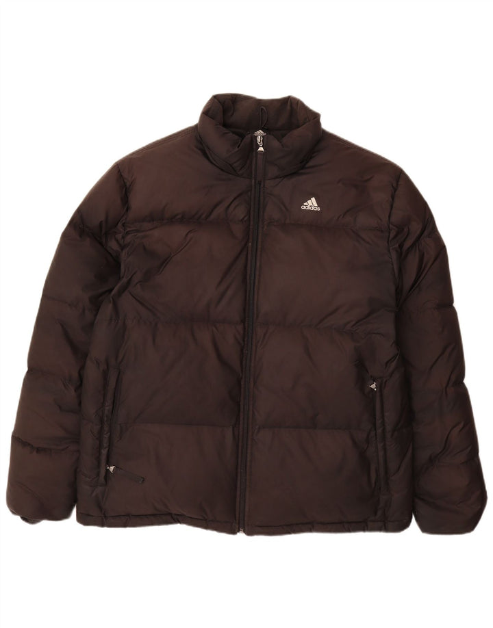 Męska ocieplana kurtka Adidas UK 40, duża, czarna, poliestrowa