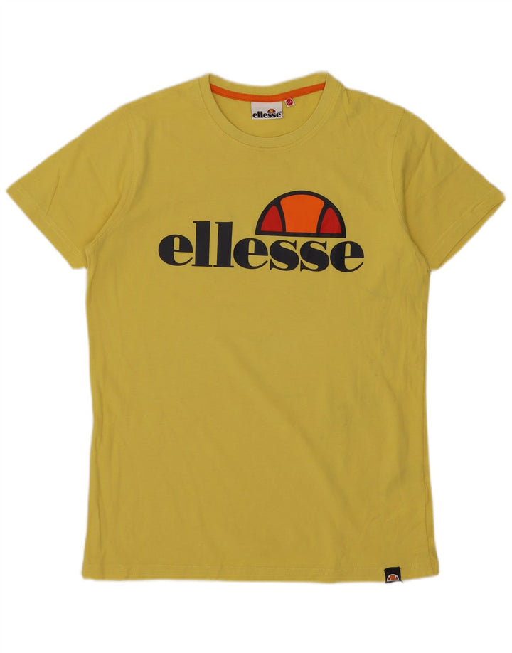 Chłopięcy T-shirt z grafiką Ellesse 11-12 lat, żółta, bawełniana