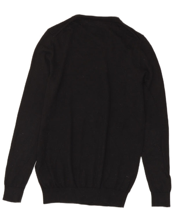 Męski sweter z okrągłym dekoltem Reiss XS, czarna wełna