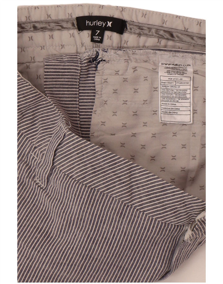 Damskie spodnie Hurley Hot Pants US 7 Medium W32, bawełniane w niebieskie paski