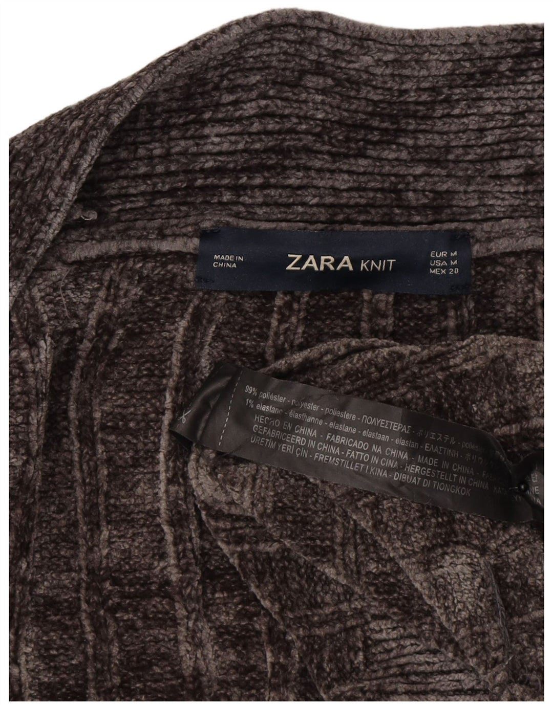 Damski sweter oversize z długim rękawem Zara, UK 14, średni szary