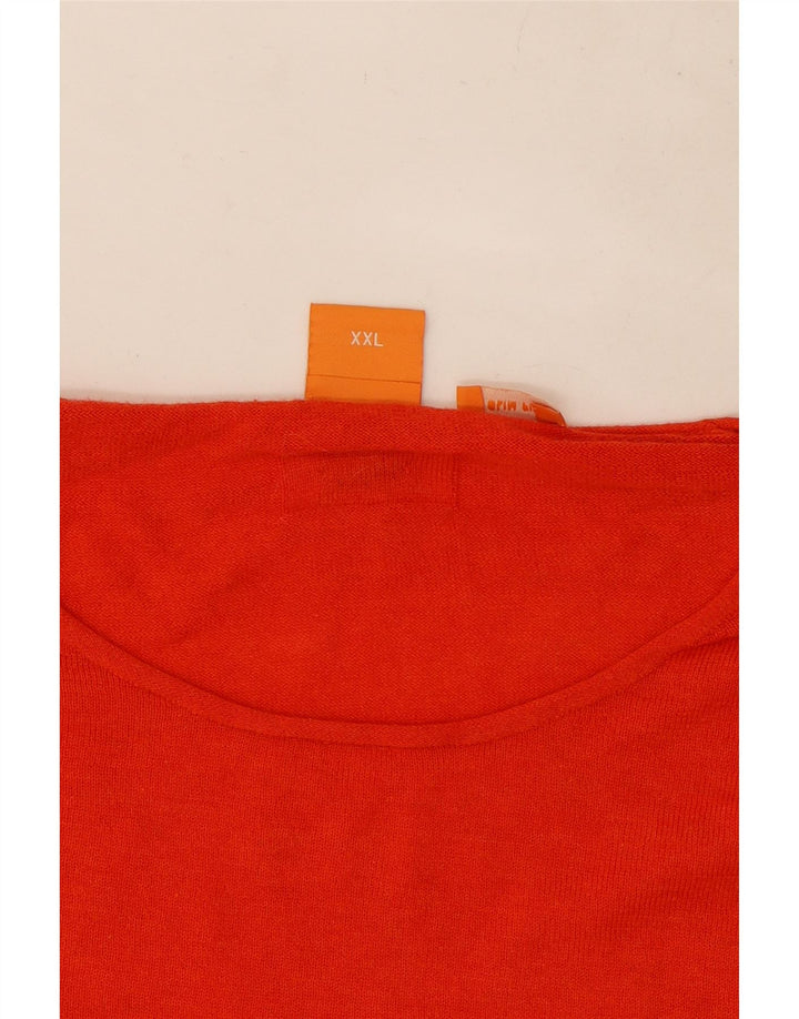 Męski sweter z okrągłym dekoltem Hugo Boss 2XL w kolorze czerwonym