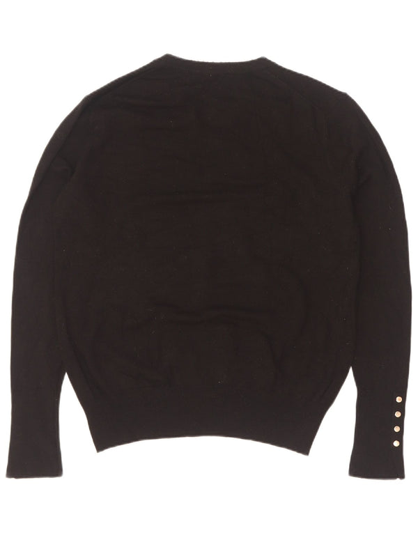 Damski sweter z okrągłym dekoltem Zara UK 14 XL Czarna wiskoza