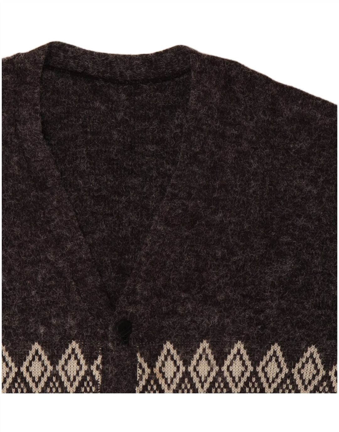 Męski sweter rozpinany VINTAGE XL Szary Argyle/Diament