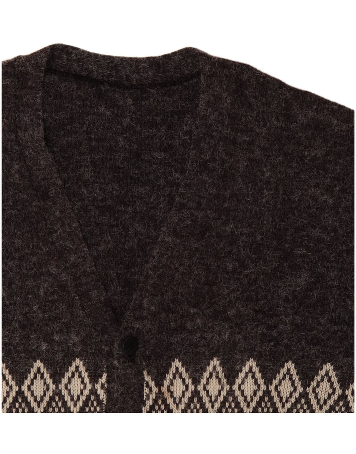 Męski sweter rozpinany VINTAGE XL Szary Argyle/Diament