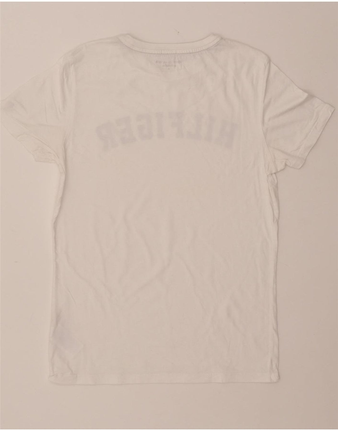 Damska koszulka z grafiką TOMMY HILFIGER Top UK 14 Średnia biała bawełna