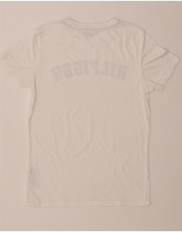 Damska koszulka z grafiką TOMMY HILFIGER Top UK 14 Średnia biała bawełna