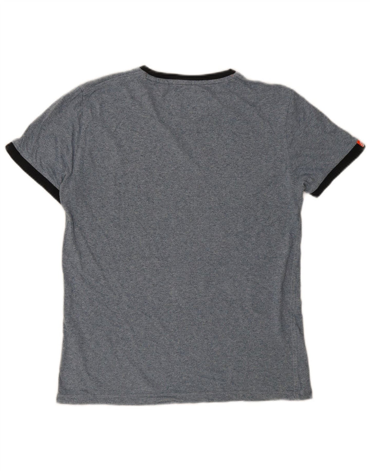T-shirt męski Superdry, bawełniany, średni niebieski w cętki