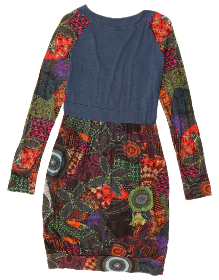 Desigual damska graficzna sukienka bąbelkowa UK 12, średnia, wielokolorowa, geometryczna